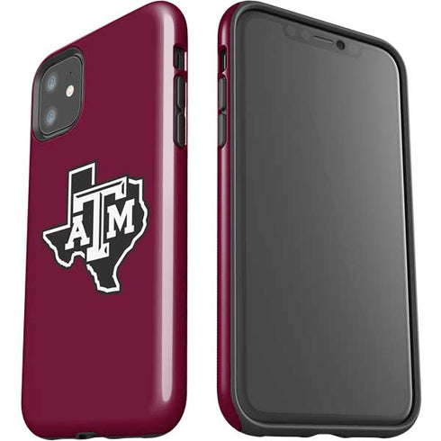 Texas A&M University Black Logo iPhone 11 Impact Case