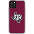 Texas A&M University Black Logo iPhone 11 Pro Clear Case
