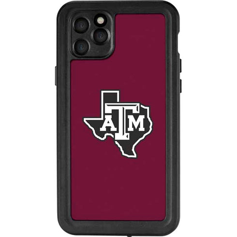 Texas A&M University Black Logo iPhone 11 Pro Max Waterproof Case