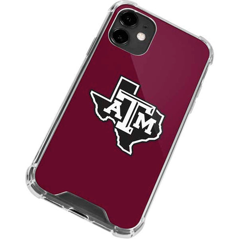 Texas A&M University Black Logo iPhone 12 Clear Case