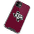 Texas A&M University Black Logo iPhone 12 Clear Case