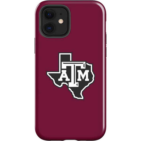 Texas A&M University Black Logo iPhone 12 Impact Case