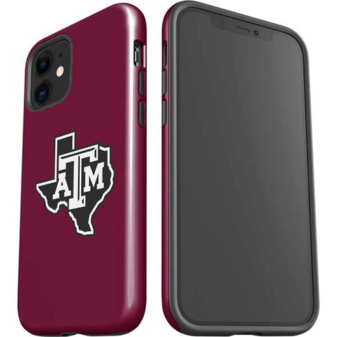 Texas A&M University Black Logo iPhone 12 Impact Case
