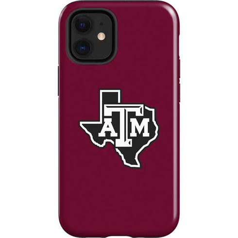 Texas A&M University Black Logo iPhone 12 Mini Impact Case