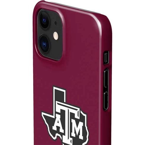 Texas A&M University Black Logo iPhone 12 Mini Lite Case