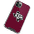 Texas A&M University Black Logo iPhone 12 Pro Clear Case