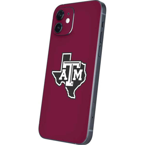 Texas A&M University Black Logo iPhone 12 Skin