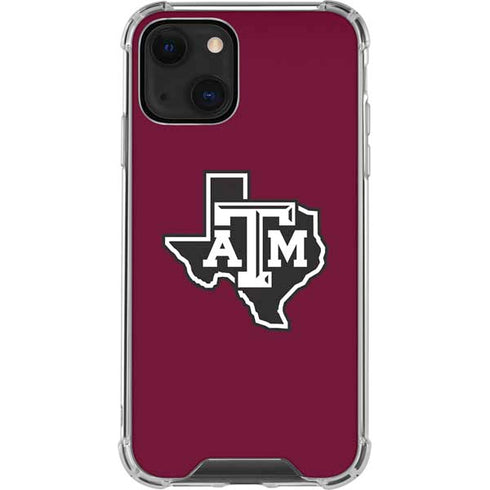 Texas A&M University Black Logo iPhone 13 Clear Case