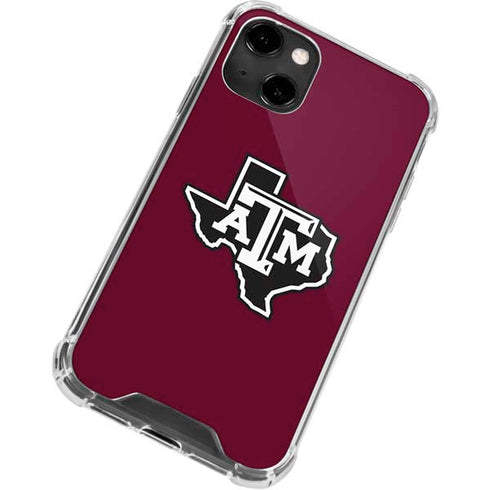Texas A&M University Black Logo iPhone 13 Clear Case