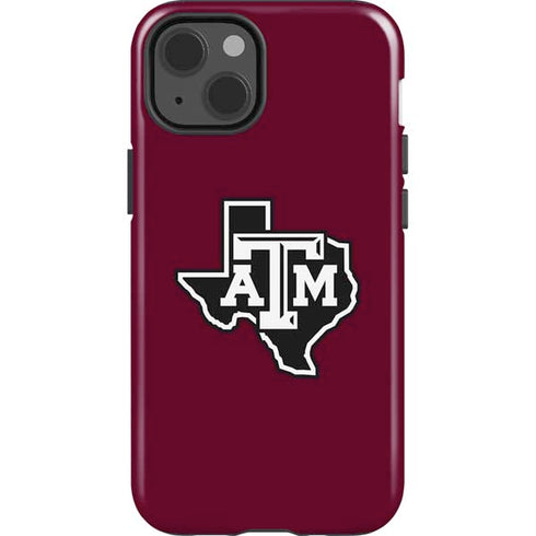 Texas A&M University Black Logo iPhone 14 Impact Case
