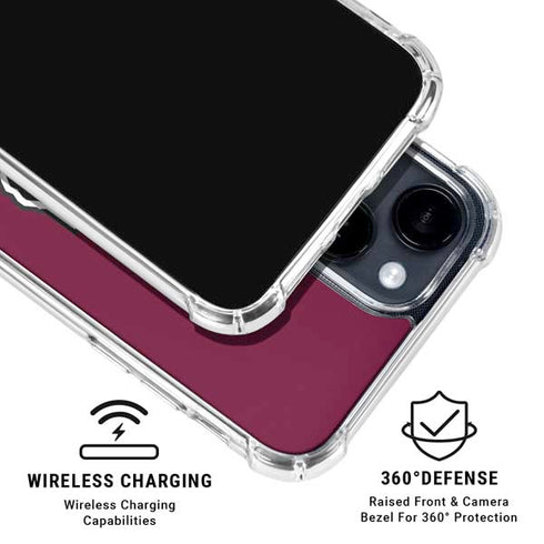 Texas A&M University Black Logo iPhone 14 Plus Clear Case