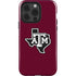 Texas A&M University Black Logo iPhone 14 Pro Impact Case