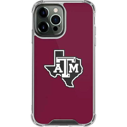 Texas A&M University Black Logo iPhone 14 Pro Max Clear Case