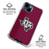 Texas A&M University Black Logo iPhone 15 Clear Case