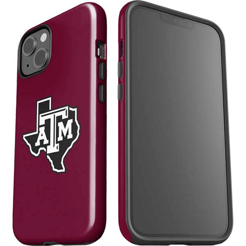 Texas A&M University Black Logo iPhone 15 Impact Case
