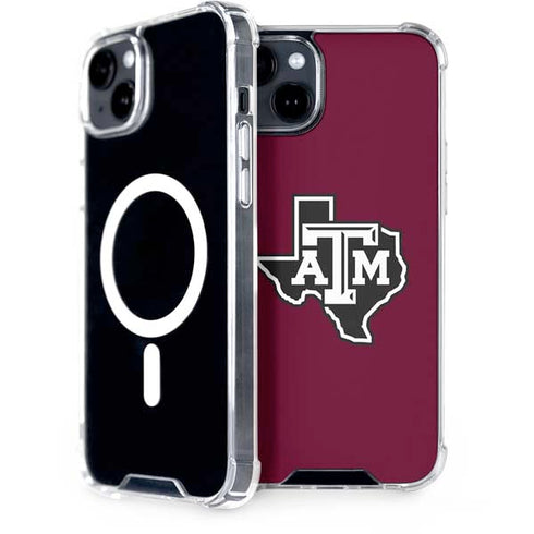 Texas A&M University Black Logo iPhone 15 MagSafe Case