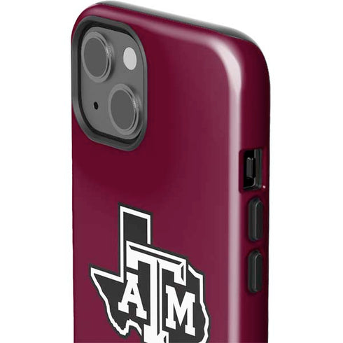 Texas A&M University Black Logo iPhone 15 Plus Impact Case