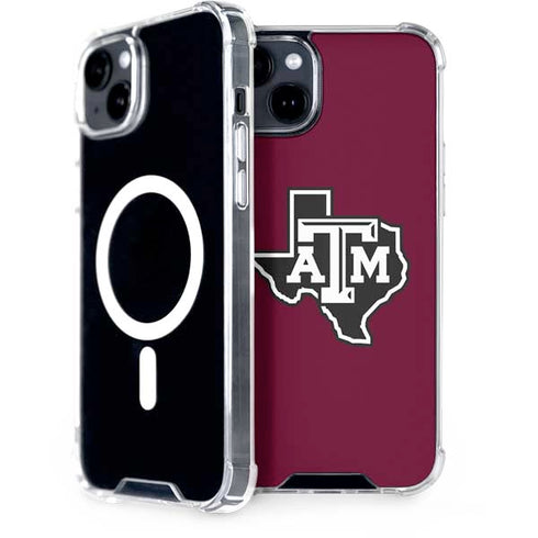 Texas A&M University Black Logo iPhone 15 Plus MagSafe Case