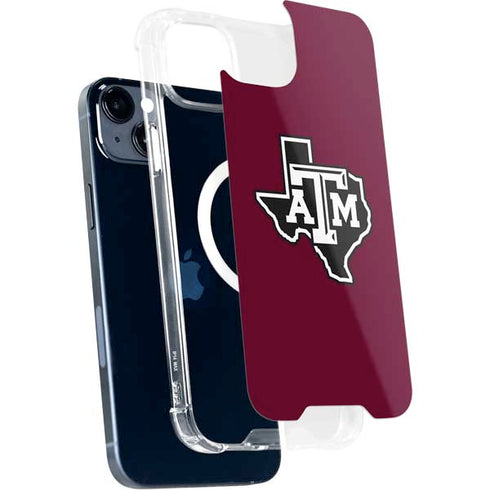 Texas A&M University Black Logo iPhone 15 Plus MagSafe Case