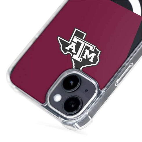 Texas A&M University Black Logo iPhone 15 Plus MagSafe Case