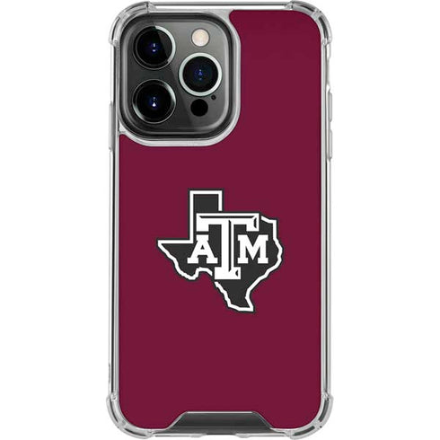 Texas A&M University Black Logo iPhone 15 Pro Clear Case