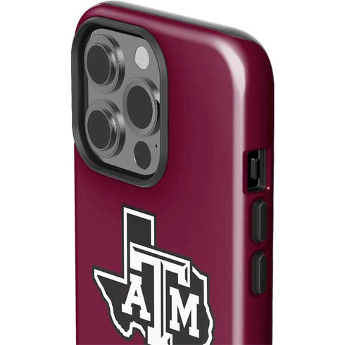 Texas A&M University Black Logo iPhone 15 Pro Impact Case