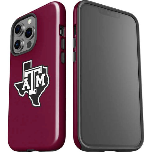Texas A&M University Black Logo iPhone 15 Pro Impact Case