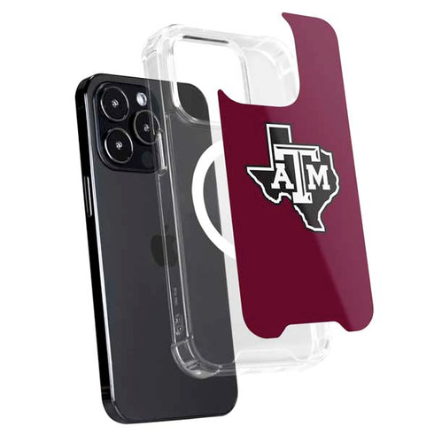 Texas A&M University Black Logo iPhone 15 Pro MagSafe Case