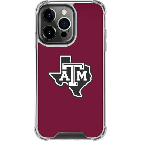 Texas A&M University Black Logo iPhone 15 Pro Max Clear Case
