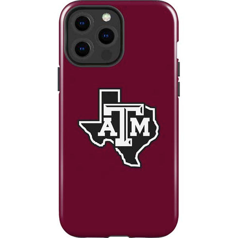 Texas A&M University Black Logo iPhone 15 Pro Max Impact Case