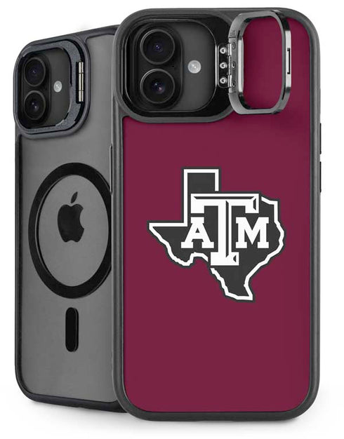 Texas A&M University Black Logo iPhone 16 Kickstand Case