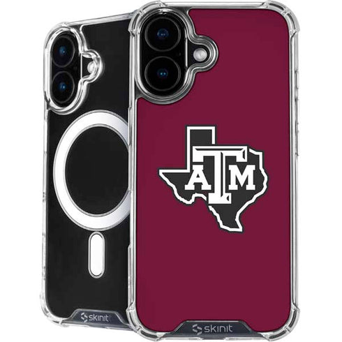 Texas A&M University Black Logo iPhone 16 MagSafe Case