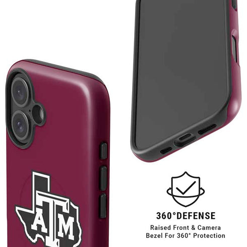 Texas A&M University Black Logo iPhone 16 Magsafe Impact Case