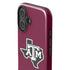 Texas A&M University Black Logo iPhone 16 Plus Impact Case