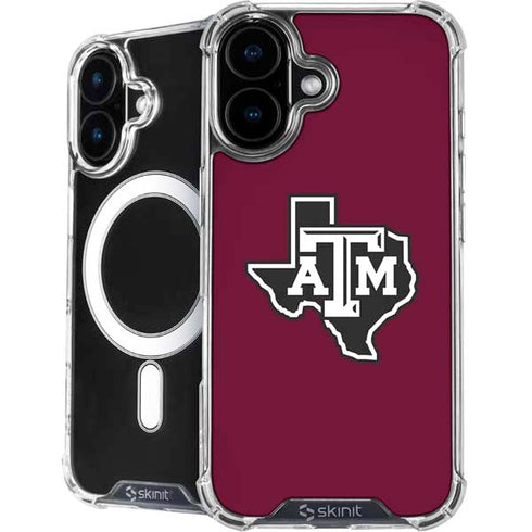 Texas A&M University Black Logo iPhone 16 Plus MagSafe Case