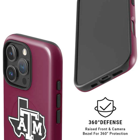 Texas A&M University Black Logo iPhone 16 Pro Magsafe Impact Case