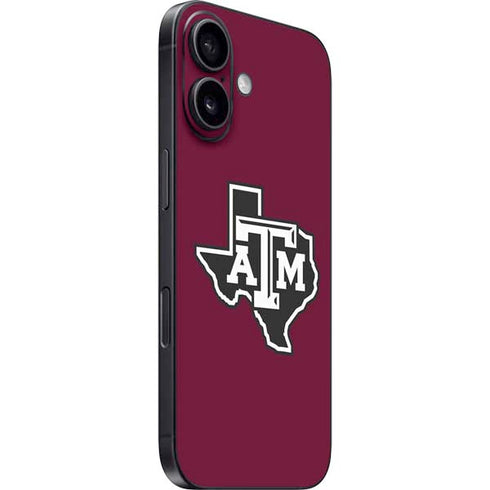 Texas A&M University Black Logo iPhone 16 Skin