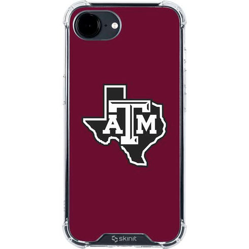 Texas A&M University Black Logo iPhone 16e Clear Case