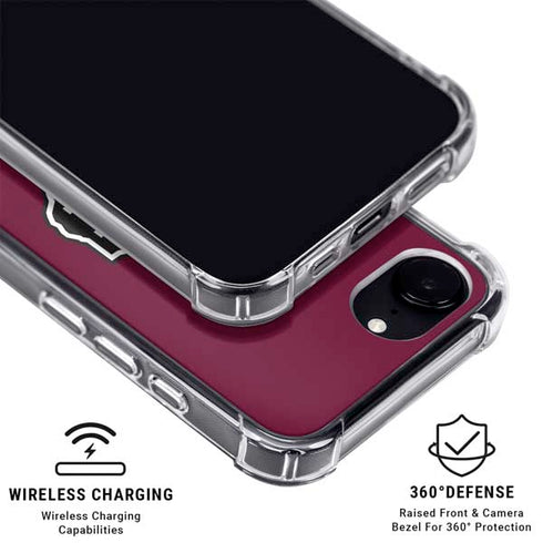 Texas A&M University Black Logo iPhone 16e Clear Case