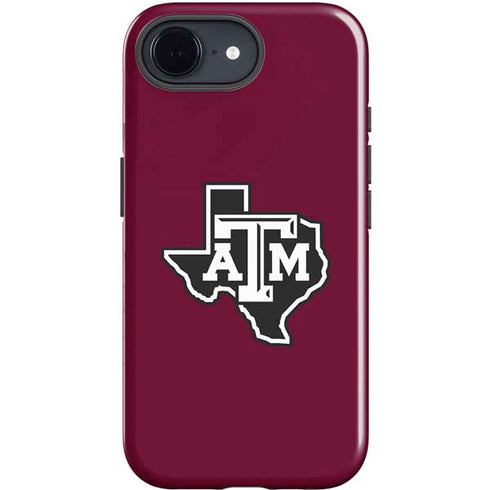 Texas A&M University Black Logo iPhone 16e Impact Case