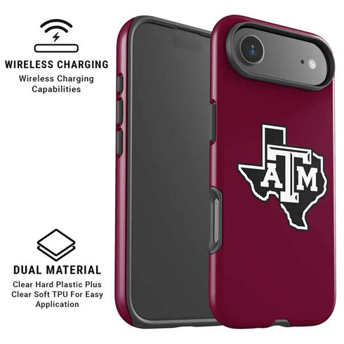 Texas A&M University Black Logo iPhone 17 Air Magsafe Impact Case