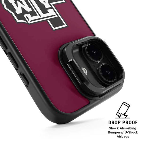 Texas A&M University Black Logo iPhone 17 Kickstand Case