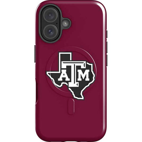 Texas A&M University Black Logo iPhone 17 Magsafe Impact Case
