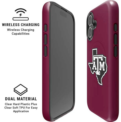 Texas A&M University Black Logo iPhone 17 Magsafe Impact Case