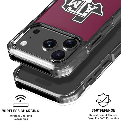 Texas A&M University Black Logo iPhone 17 Pro Clear Case