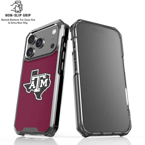 Texas A&M University Black Logo iPhone 17 Pro Clear Case
