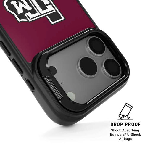 Texas A&M University Black Logo iPhone 17 Pro Kickstand Case