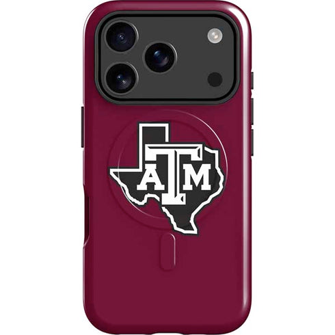 Texas A&M University Black Logo iPhone 17 Pro Magsafe Impact Case