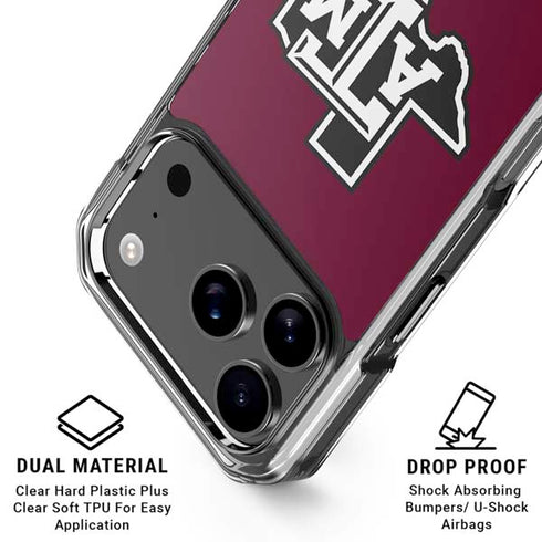 Texas A&M University Black Logo iPhone 17 Pro Max Clear Case
