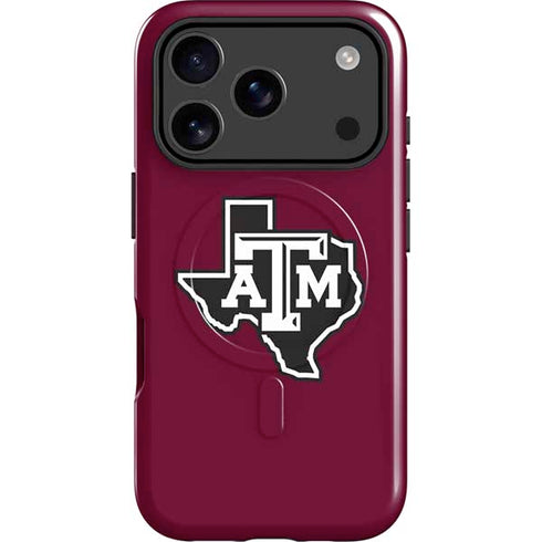 Texas A&M University Black Logo iPhone 17 Pro Max Magsafe Impact Case